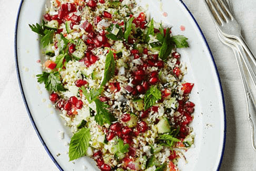 CAULIFLOWER COUSCOUS WITH POMEGRANATE